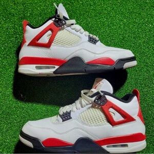 White and Red Sneakers